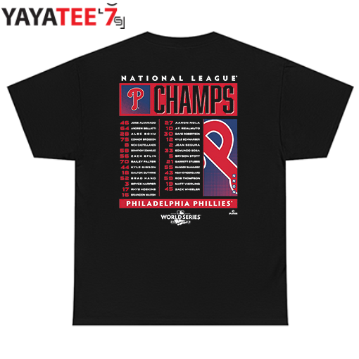 Original 2022 National League Champions Philadelphia Phillies Roster  T-Shirt, hoodie, sweater, long sleeve and tank top