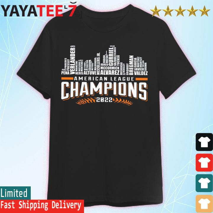2022 American League Champions Houston Astros team skyline shirt