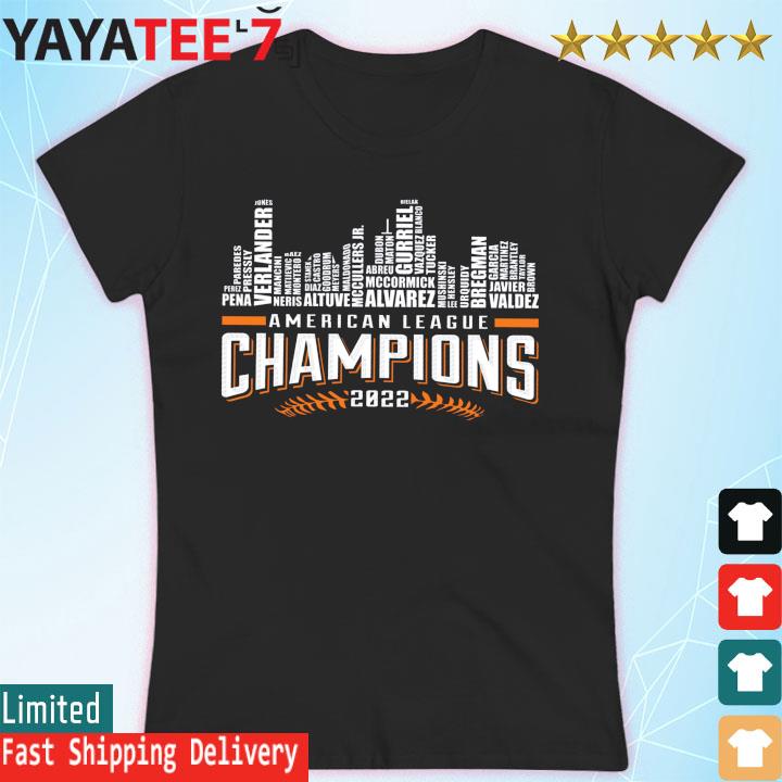 2022 American League Champions Houston Astros team skyline shirt