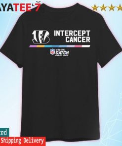 2022 cincinnati Bengals Intercept Cancer 2022 NFL Crucial Catch Performance T-Shirt