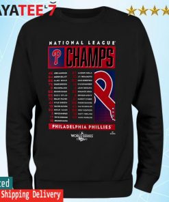 Philadelphia Phillies 2022 National League Champions Roster T-shirt,  hoodie, sweater, long sleeve and tank top