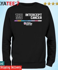 New York Giants 2022 Nfl Intercept Cancer Crucial Catch Therma Performance  Pullover Hoodie T-shirt Long