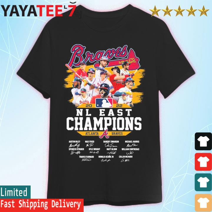 Funny Atlanta Braves 2022 nl east champions signatures shirt