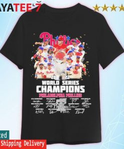 2022 World Series Champions Philadelphia Phillies team football signatures shirt