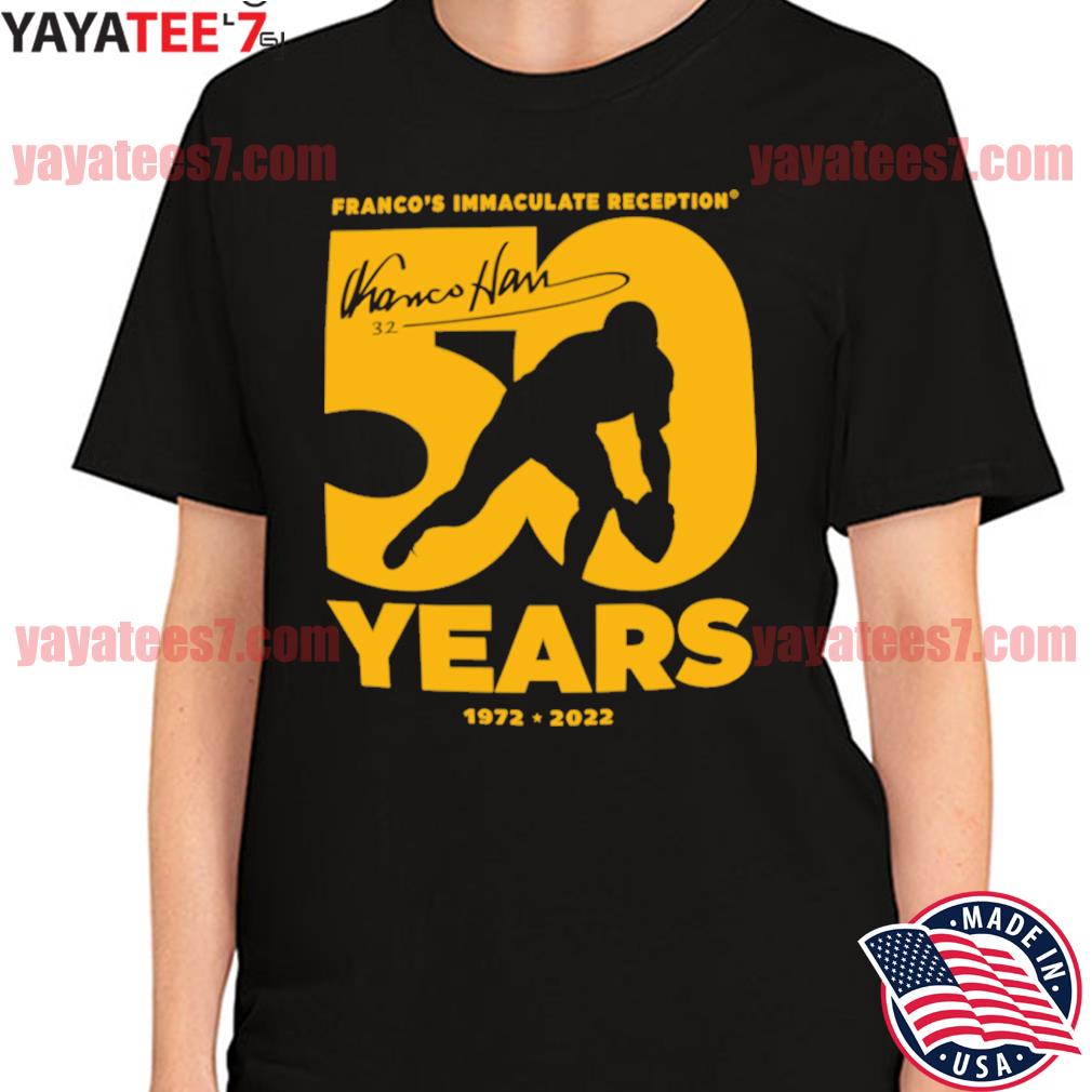 Hottertees 50 Years Reception Pittsburgh Immaculate Reception T Shirt