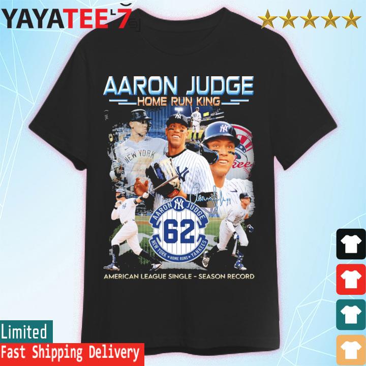 Aaron Judge New York Yankees single season HR record 62 home runs shirt,  hoodie, sweater, long sleeve and tank top