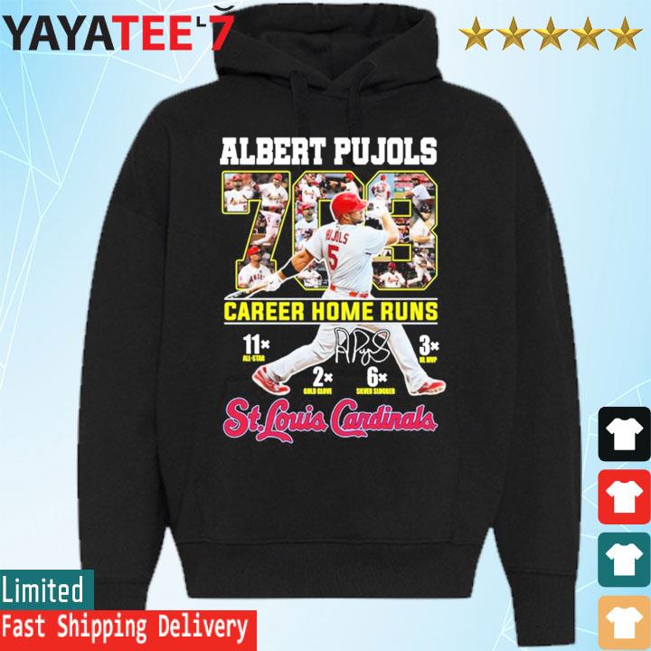 Albert Pujols St. Louis Cardinals 703 greatest of all time signature shirt,  hoodie, sweater, long sleeve and tank top