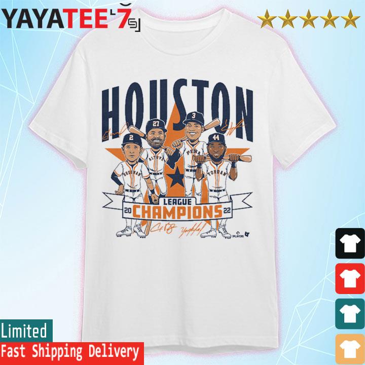 The League Champions 2022 Houston Astros Caricature Signatures Shirt -  Peanutstee