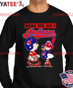 Charlie Brown and Snoopy Woodstock Here we go Cleveland Indians