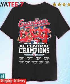 The Cleveland Guardians 2022 American League Central Champions Signatures  shirt, hoodie, sweatshirt and long sleeve