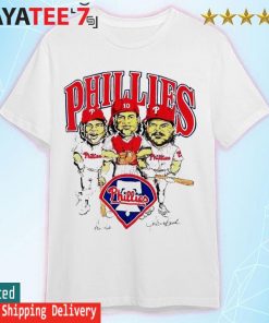 Dykstra, Daulton & Kruk Philadelphia Phillies signatures shirt
