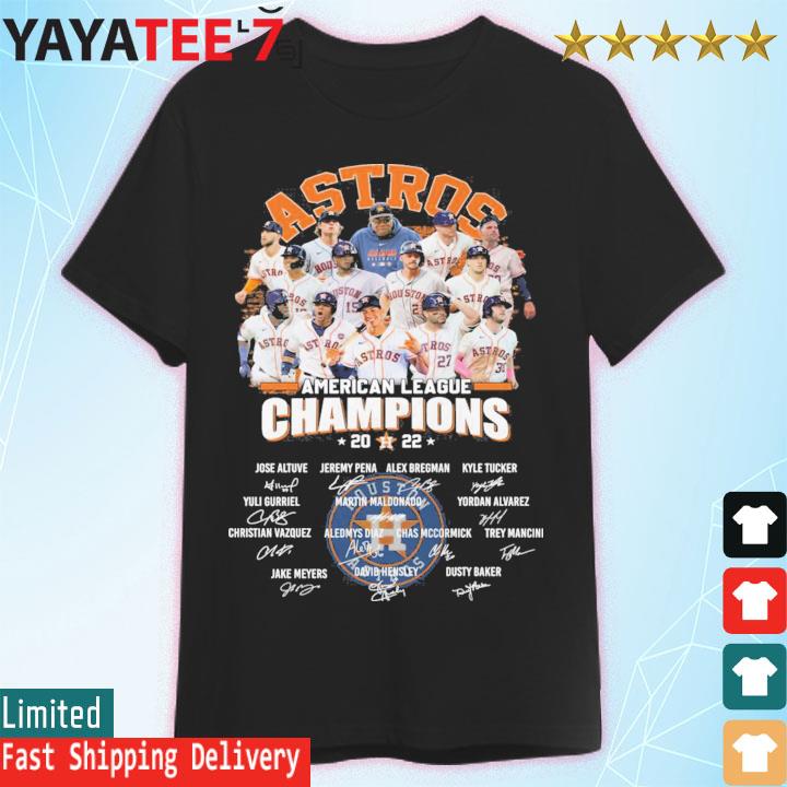 Houston Astros American league champions 2022 signatures shirt