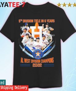 Houston Astros 5th division title in 6 years AL west division champions 2022 signatures shirt