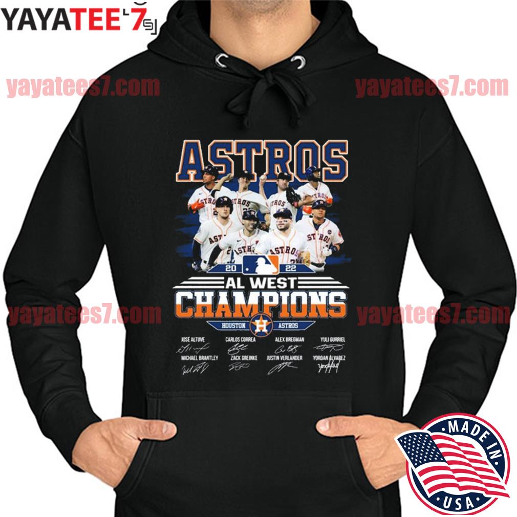 Houston Astros team 2022 Al west Champions signatures shirt, hoodie,  sweater, long sleeve and tank top