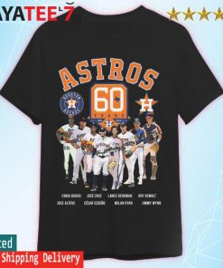 Houston Astros 60 Years 1962-2022 AL Champions Signatures Shirt