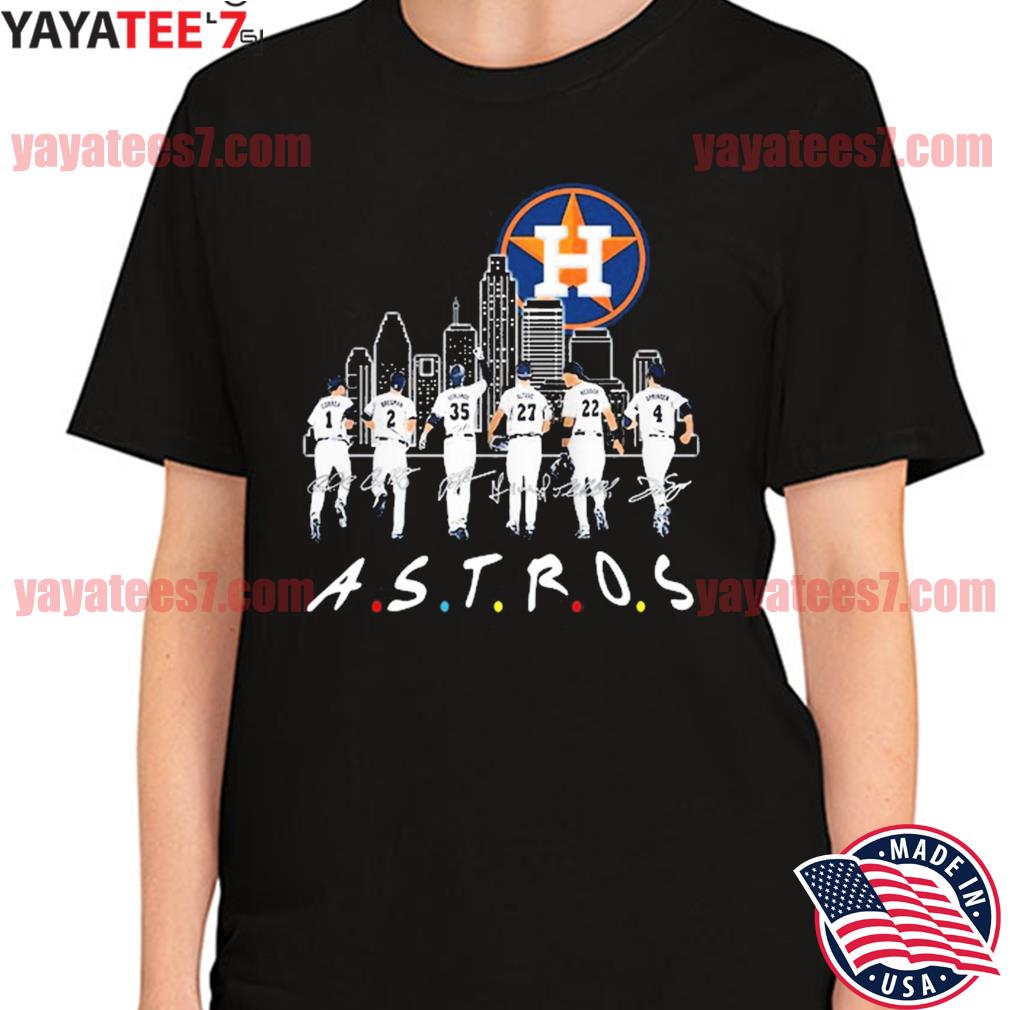 Official Houston Astros team skyline signatures shirt, hoodie