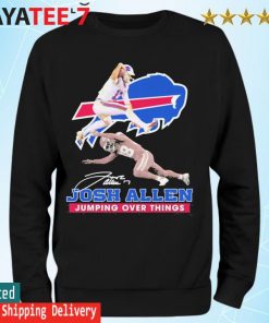 Buffalo Bills josh Allen Jumping over things signatures shirt, hoodie,  longsleeve tee, sweater