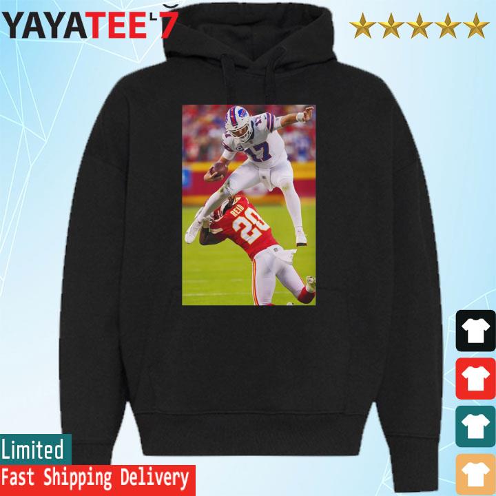 Josh Allen Buffalo Bills Jumping Over Kansas City Chiefs Shirt - Limotees