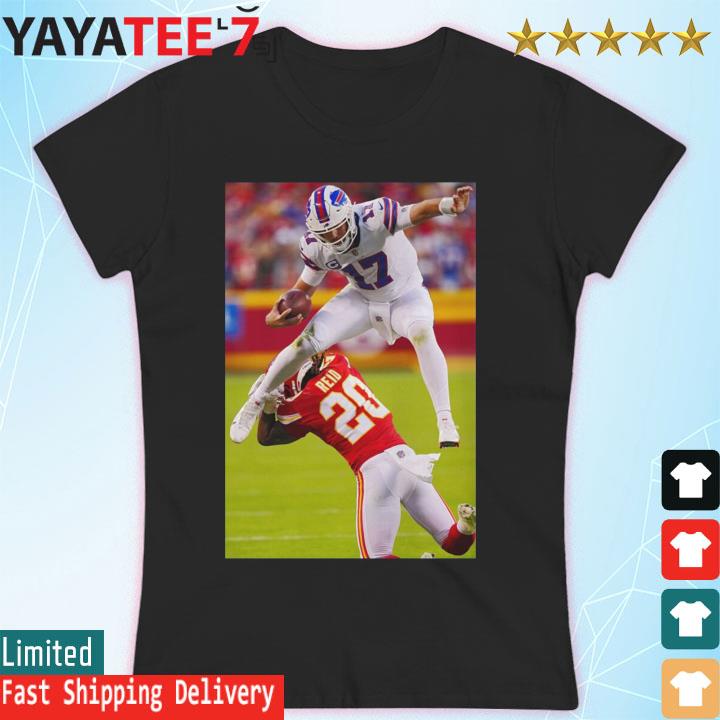 Josh Allen Buffalo Bills Jumping Over Kansas City Chiefs Shirt - Limotees