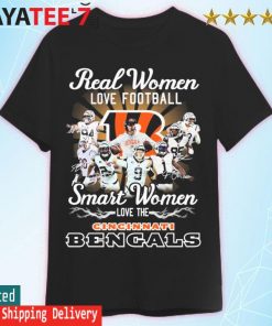 Real Women Love Football Smart Women Love The Cincinnati Bengals Heart  Diamonds Shirt, hoodie, sweater, long sleeve and tank top