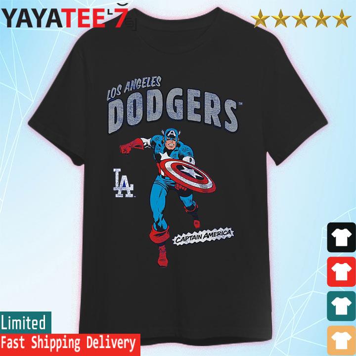 Los Angeles Dodgers Youth Team Captain America Marvel T-Shirt, hoodie,  sweater, long sleeve and tank top