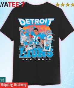 Lids Detroit Lions SMPLFD Newsprint T-Shirt - Black