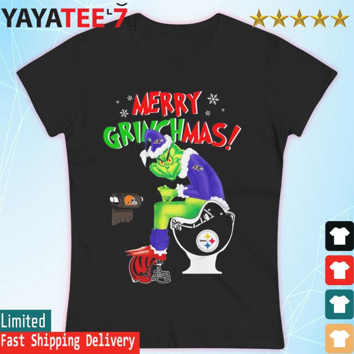 The Grinch Toilet Pittsburgh Steelers and Baltimore Ravens paper shirt