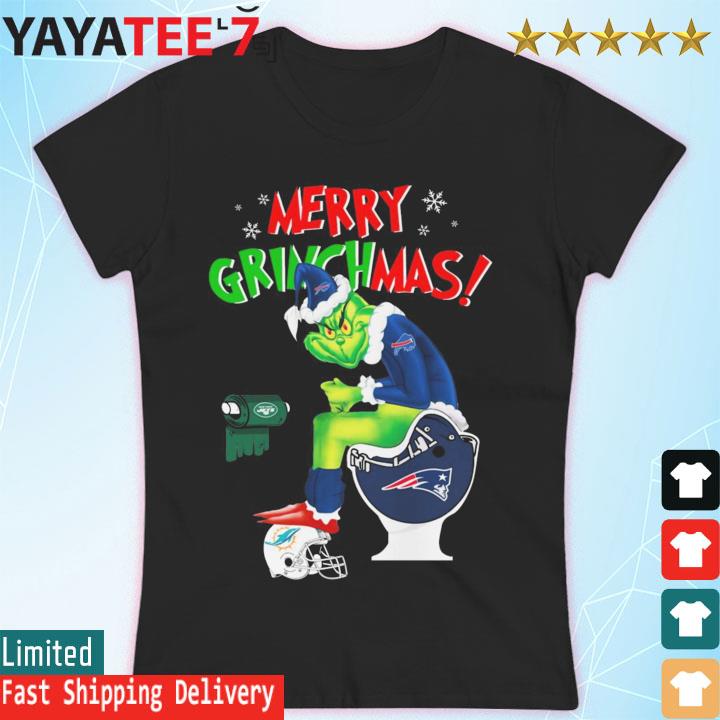 Merry Grinchmas The Grinch Buffalo Bills New England Patriots New York Jets  toilet paper Christmas shirt, hoodie, sweater, long sleeve and tank top