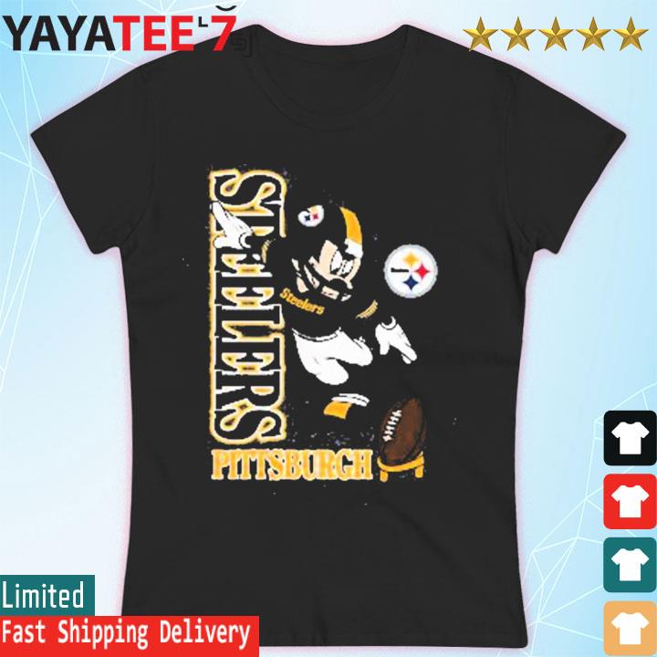 Pittsburgh Steelers Unisex Disney Mickey Football Short Sleeve T-Shirt