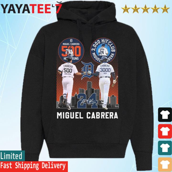 Miguel Cabrera 500 Home Runs 3000 Hits Club Baseball shirt, hoodie