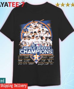 MLB 2022 World Series Champions Houston Astros team signatures shirt