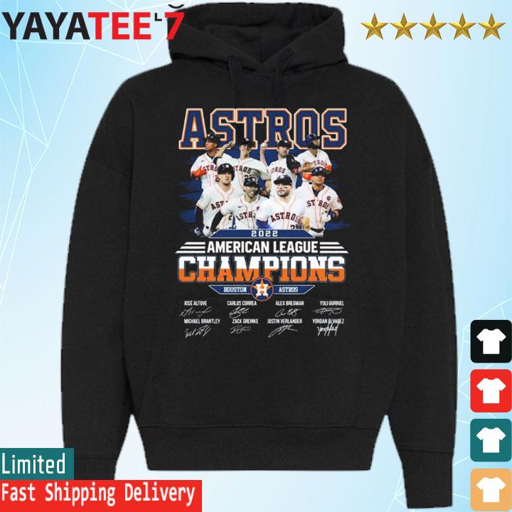 Mlb Houston Astros Team 2022 American League Champions Signatures Shirt