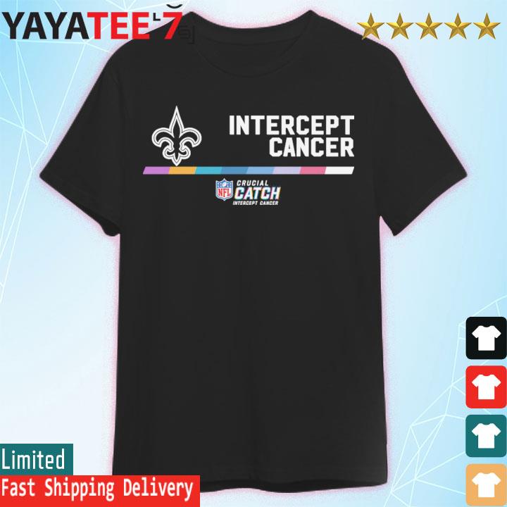 Intercept Cancer New Orleans Saints Black 2022 NFL Crucial Catch