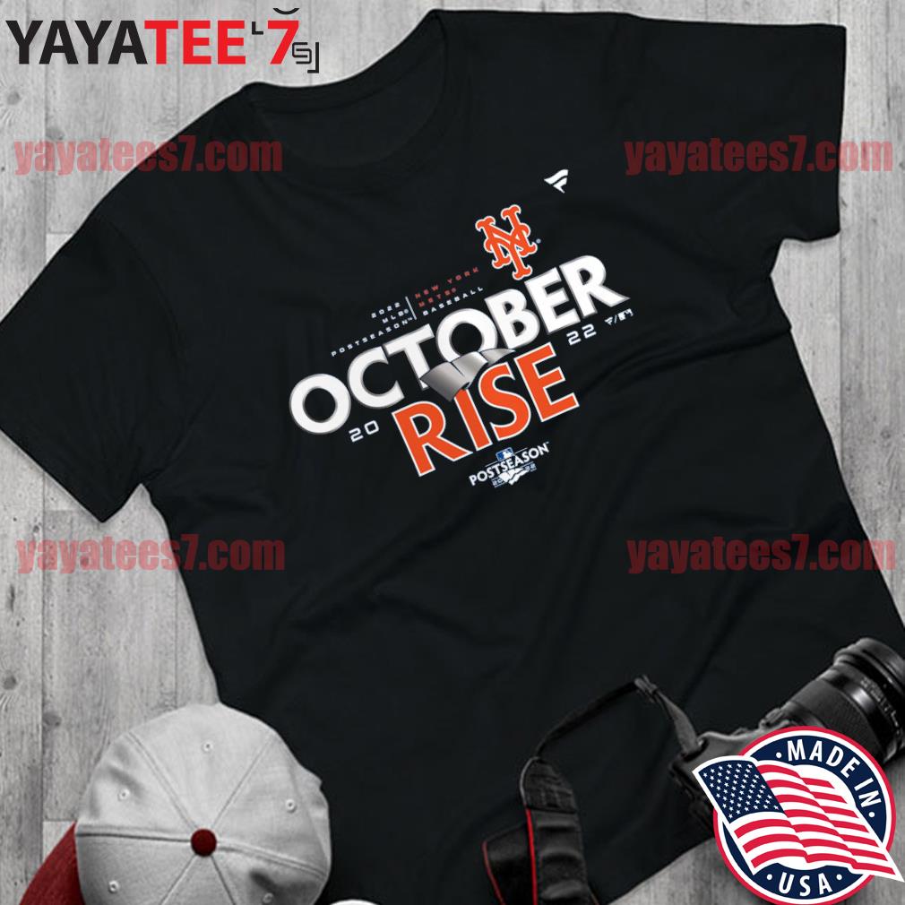 New York Mets October Rise 2022 Postseason Locker Room T-Shirt