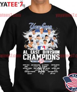 New York Yankees 2022 AL East Division Champions Signatures shirt,Sweater,  Hoodie, And Long Sleeved, Ladies, Tank Top