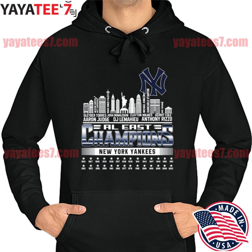 Skylines New York Yankees Al East Champions 2022 shirt, hoodie