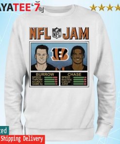 NFL Jam Bengals Burrow And Chase  Retro Cincinnati Bengals T-Shirt – HOMAGE