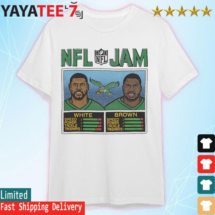 NFL Jam Eagles White and Brown shirt, hoodie, sweater, long sleeve