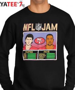 NFL Jam San Francisco 49ers Jerry Rice & Steve Young shirt, hoodie,  sweater, long sleeve and tank top