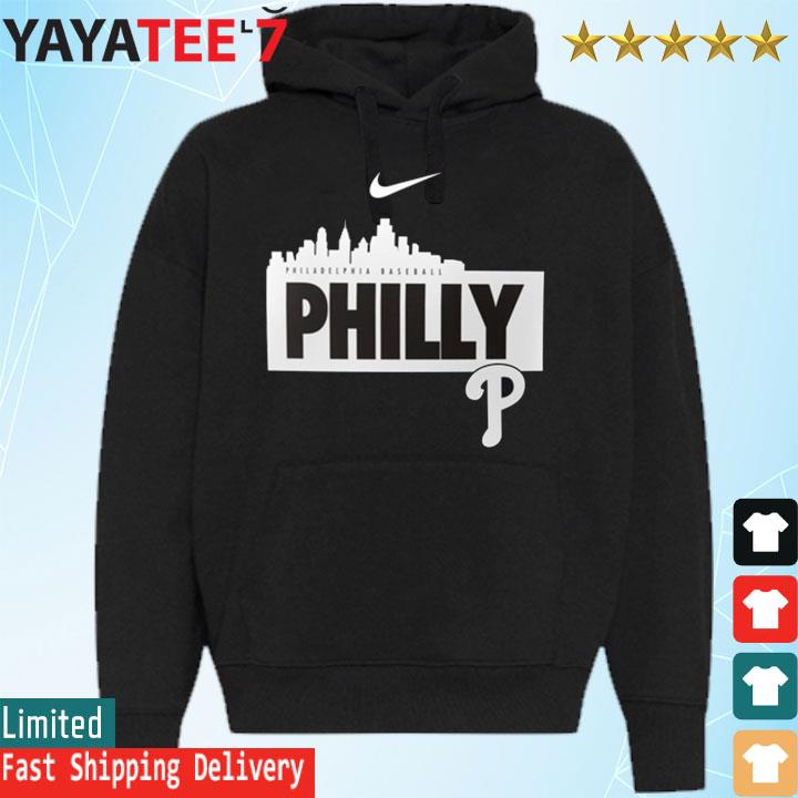 Nike Philadelphia Phillies Black Local Nickname Skyline 2022 T