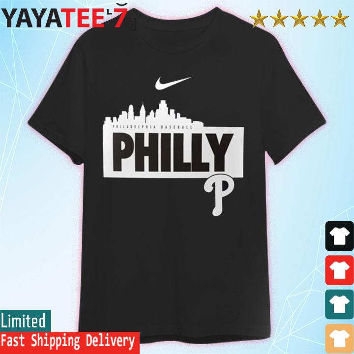 Nike Philadelphia Phillies Black Local Nickname Skyline 2022 T