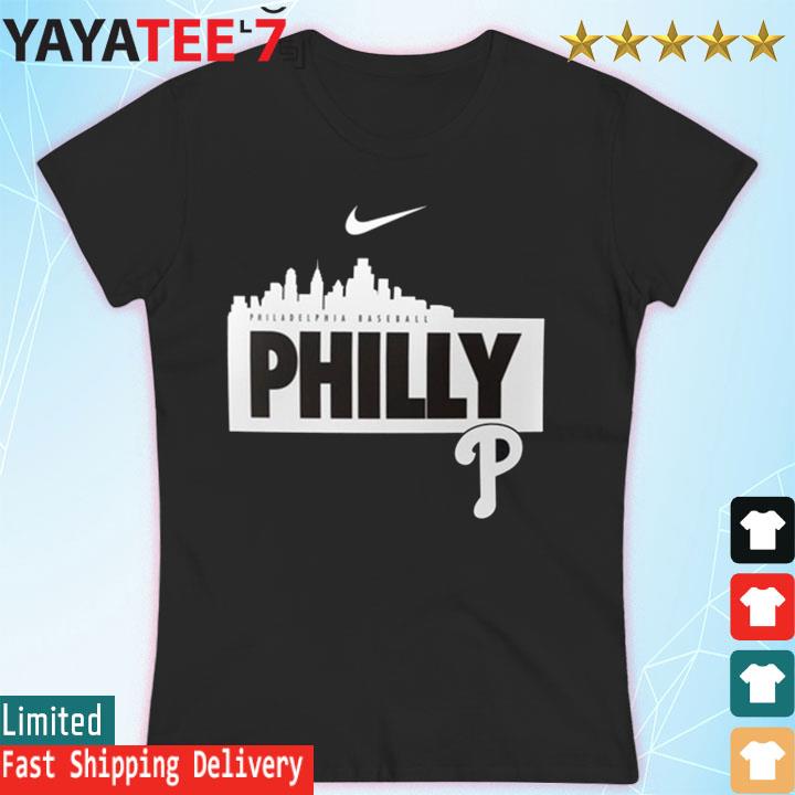 Nike Philadelphia Phillies Black Local Nickname Skyline 2022 T