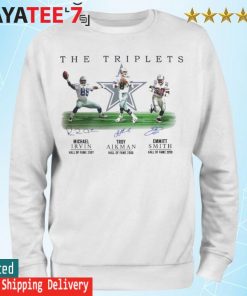 Official The triplets emmitt smith troy aikman and michael irvin T