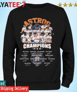 Official Houston Astros American league champions 2022 signatures