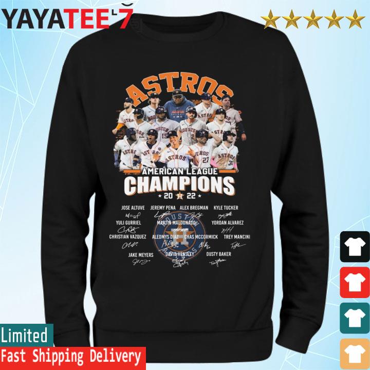 Official Houston Astros American league champions 2022 signatures