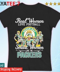 Official funny Real Women Love Football Smart Women Love The Green Bay  Packers Signatures Shirt, hoodie, sweater, long sleeve and tank top