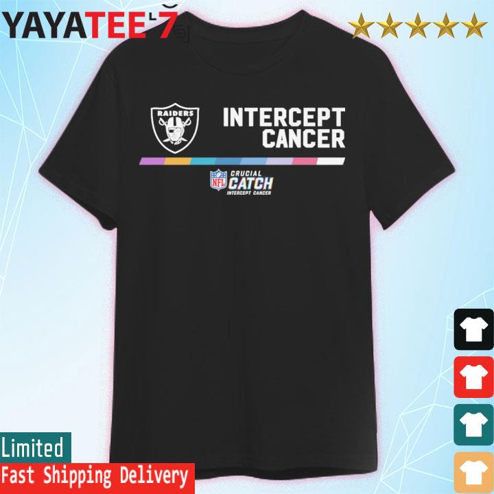 Original las Vegas Raiders Intercept Cancer 2022 NFL Crucial Catch