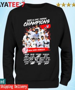 New York Yankees 2022 Al East Division Champions Signatures Shirt,Sweater,  Hoodie, And Long Sleeved, Ladies, Tank Top