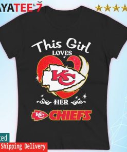 Kansas City Chiefs girl diamond heart shirt, hoodie, sweater and v-neck t- shirt