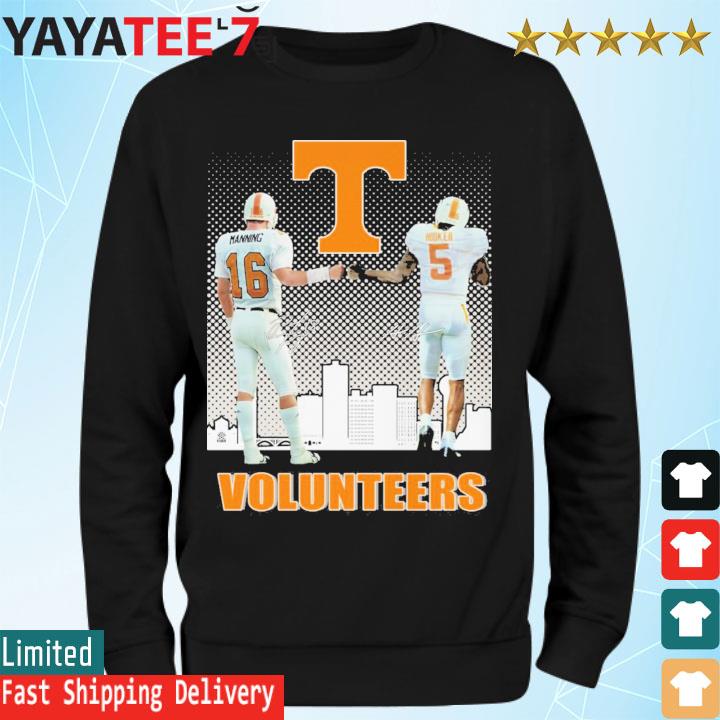 Tennessee Volunteers Skyline Peyton Manning And Hendon Hooker Signatures  shirt, hoodie, sweater, long sleeve and tank top